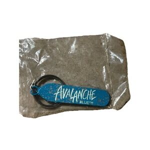 Vintage Avalanche Blue Peppermint Schappes‎ Liqueur Keychain 90's